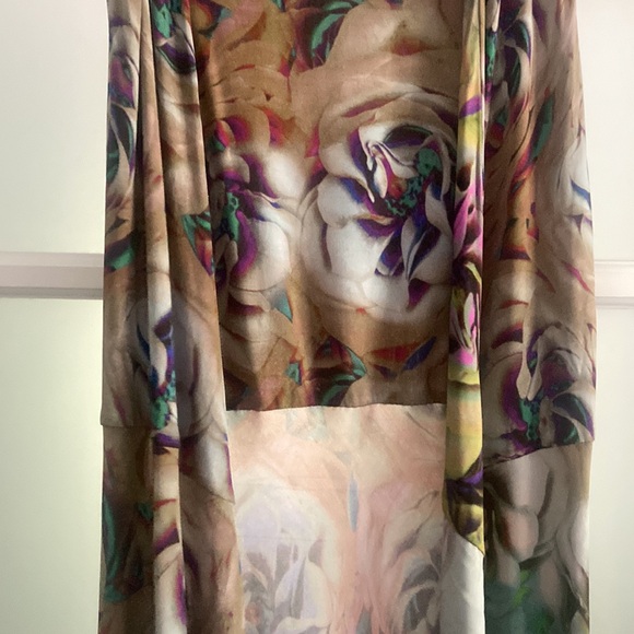 ETRO Y2K vintage rose abstract floral wrap dress, size 40 - Picture 14 of 16